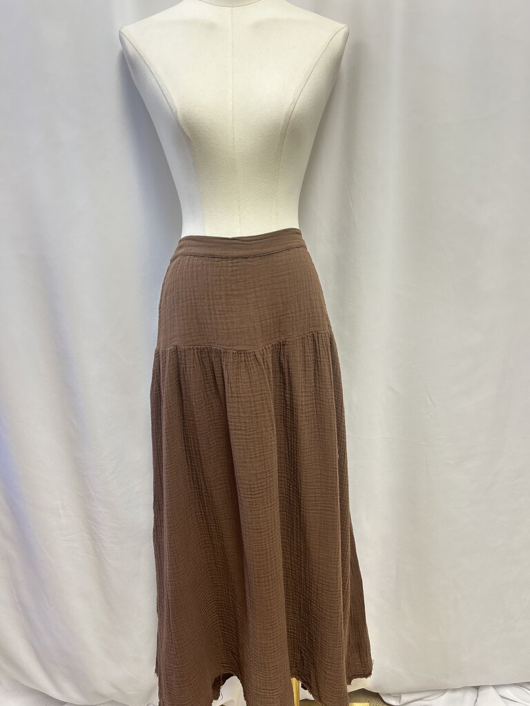 Xirena Brown Gauze Skirt