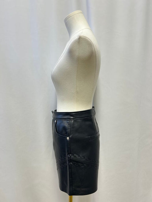 Blank NYC Black Faux Leather Shorts