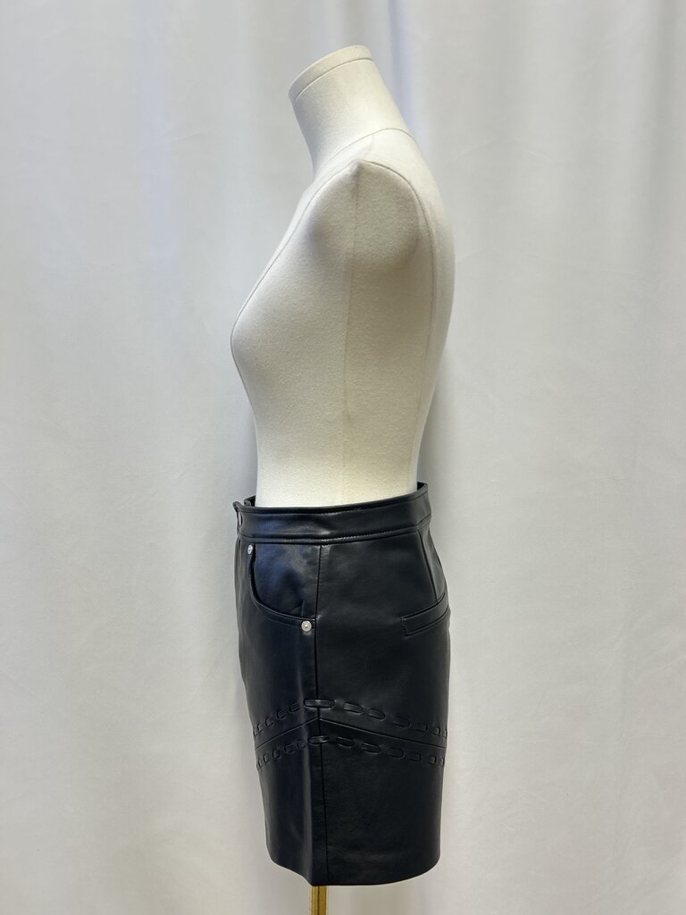 Blank NYC Black Faux Leather Shorts
