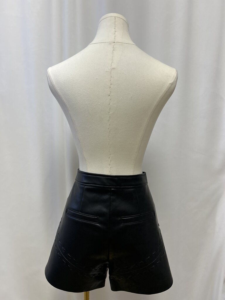 Blank NYC Black Faux Leather Shorts