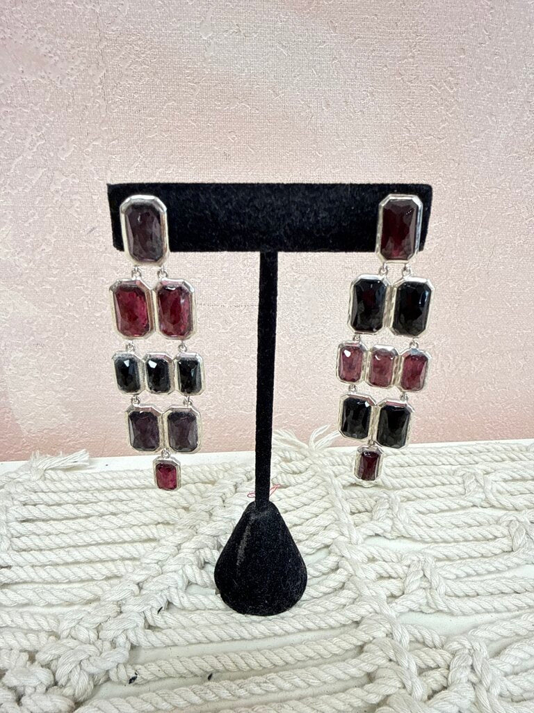 Ippolita Amethyst and Mult Stone Chandalier Earring