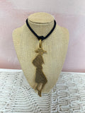 YSL Silhouette Pendant Necklace
