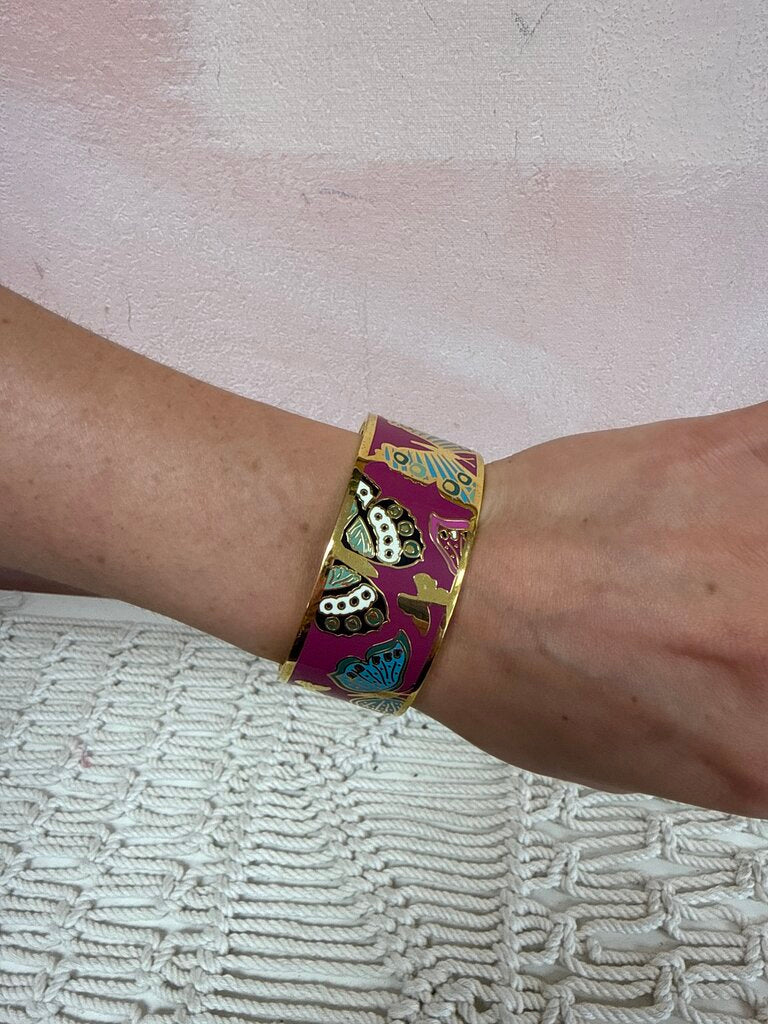 Johnny Was Purple Butterfly Cuff w/Box