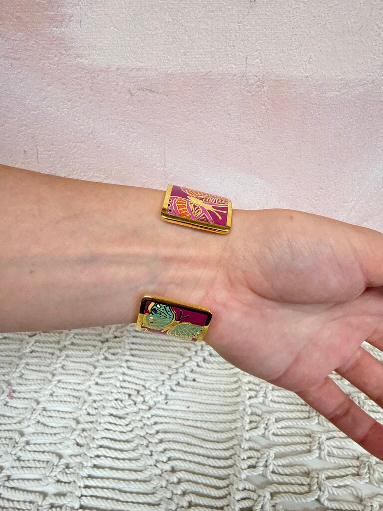 Johnny Was Purple Butterfly Cuff w/Box