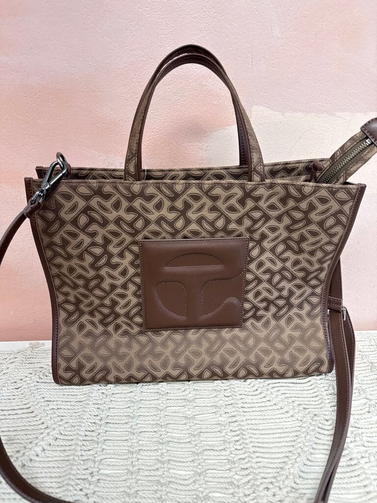 Telfar Brown Jacquard Shopper
