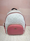 Coach Pink and White Backpack NWT