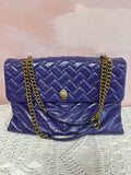 Kurt Geiger Purple Kensington Quilted Shoulder Bag