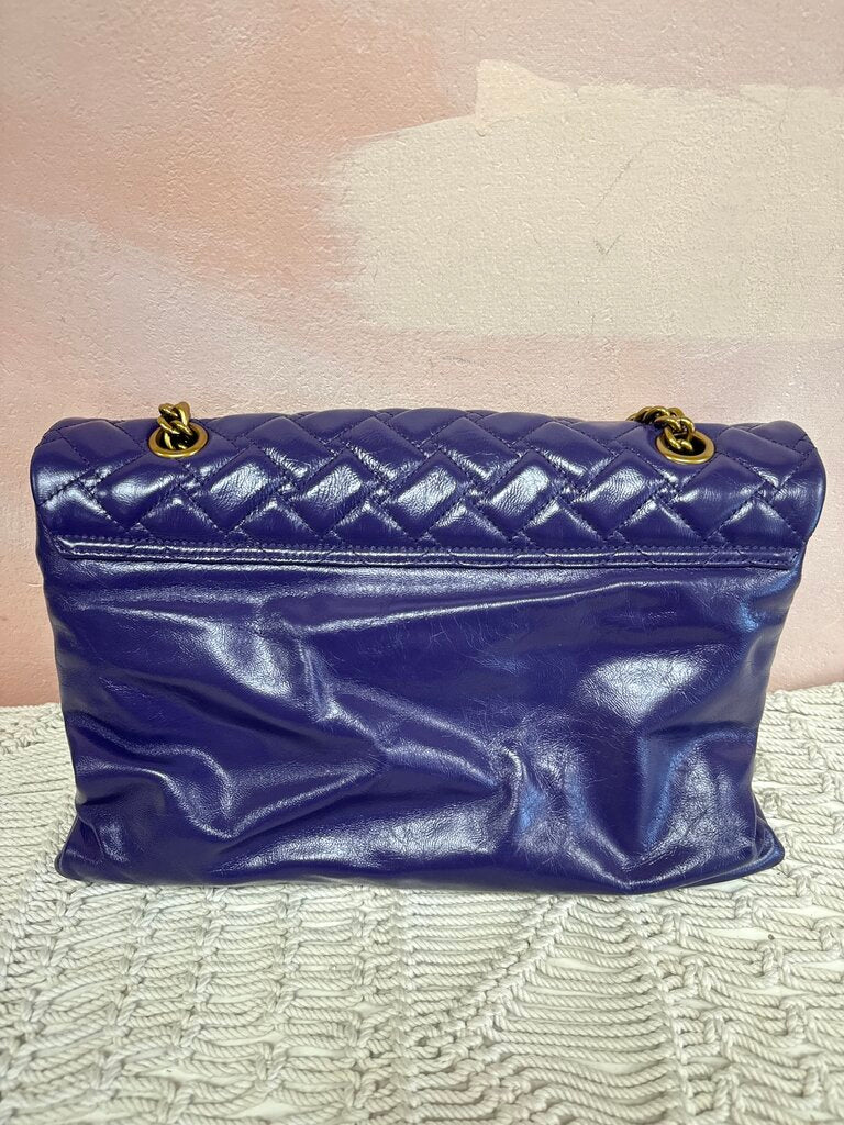 Kurt Geiger Purple Kensington Quilted Shoulder Bag