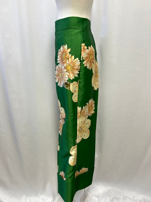 Alemais Green Floral Cuffed Pant NWT