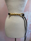 Bottega Twisted Buckle Leather Belt