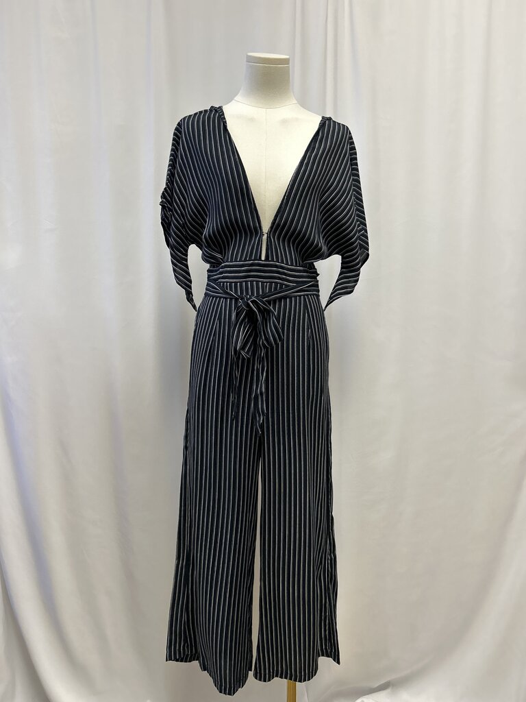 Faithful the Brank Black Striped Jumpsuit
