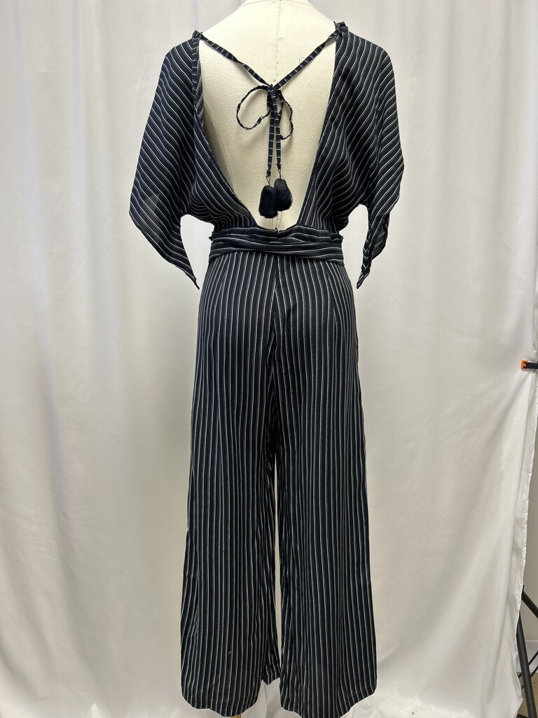 Faithful the Brank Black Striped Jumpsuit