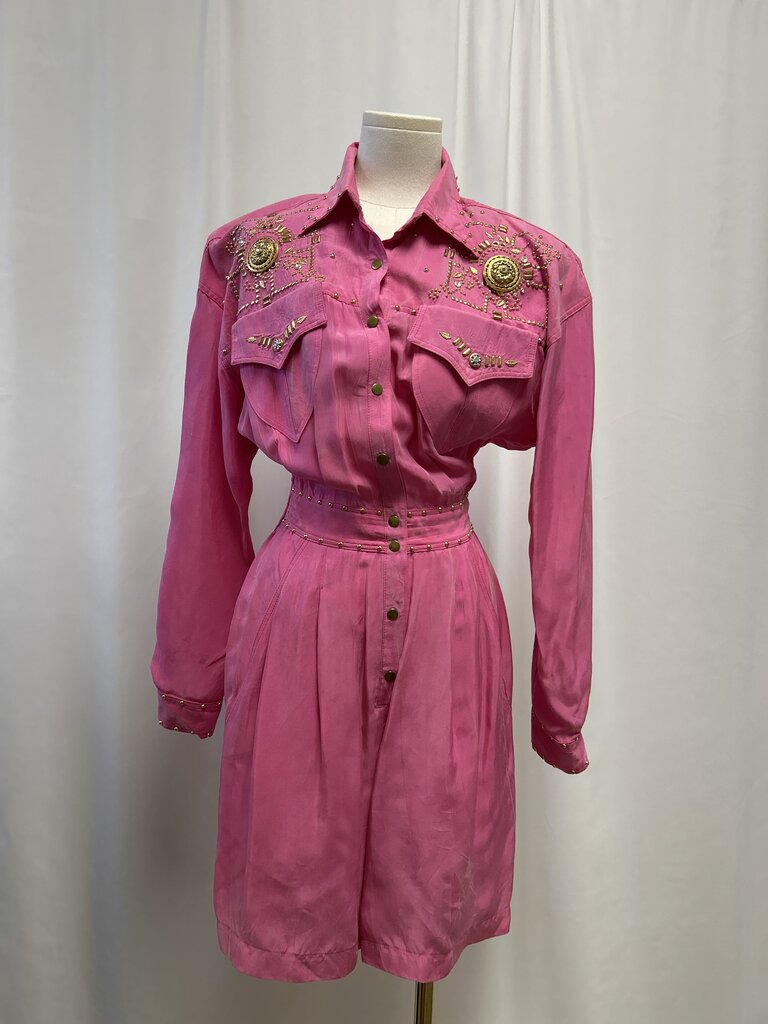 Cache Pink Embellished Romper