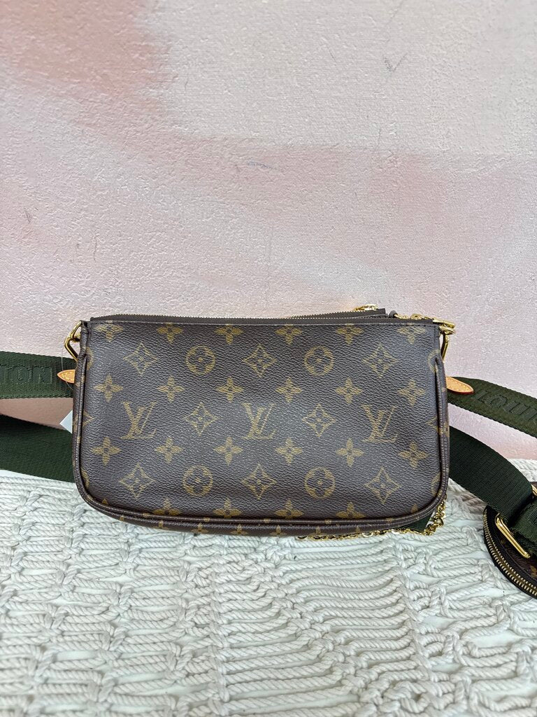 Louis Vuitton Monogram Kaki Multi-Pochette Crossbody w/Box
