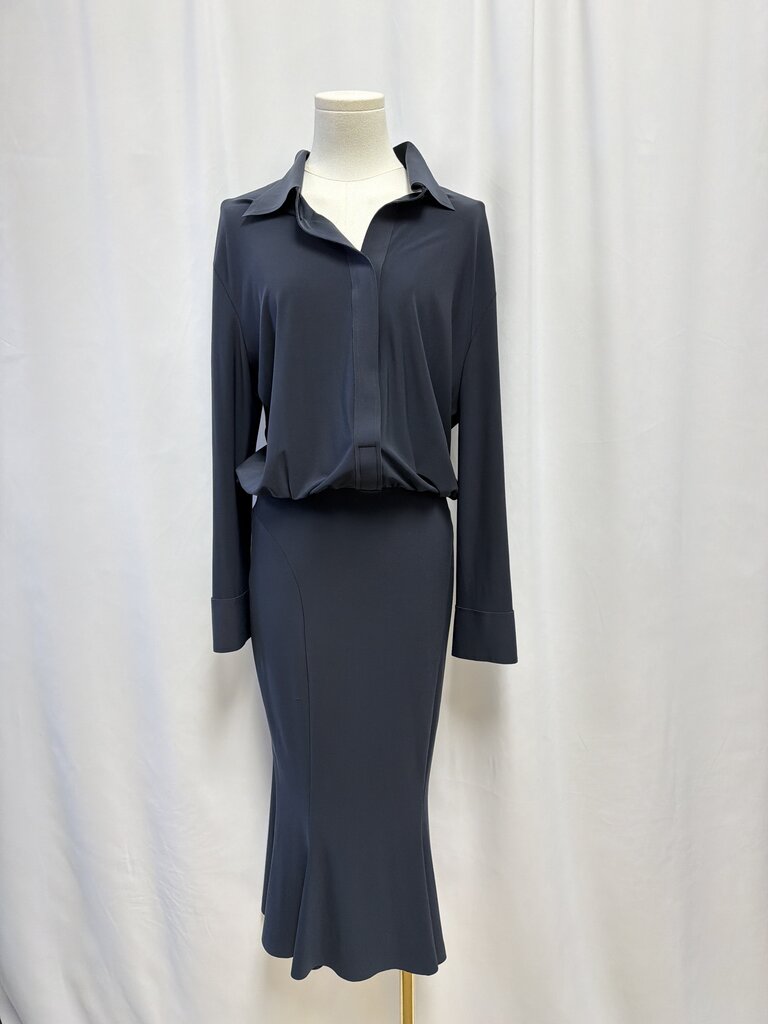 Norma Kamali Pewter Maxi Dress