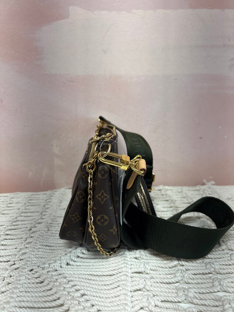 Louis Vuitton Monogram Kaki Multi-Pochette Crossbody w/Box