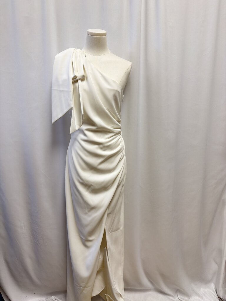 Monique Lhuillier White One Shoulder Dress NWT