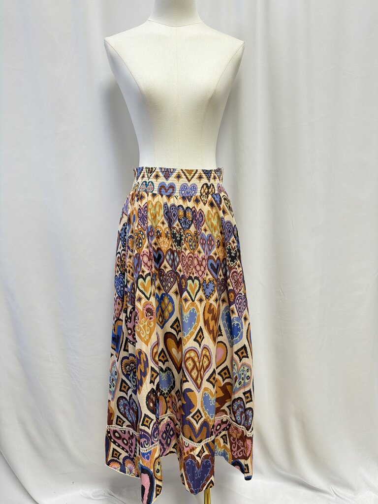 Farm Rio Multi Print Boho Maxi Skirt
