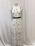 Milly White Crochet Maxi Dress NWT