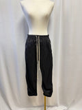 Rick Owens Black Nylon Cropped Jogger