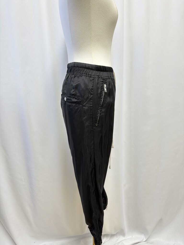 Rick Owens Black Nylon Cropped Jogger