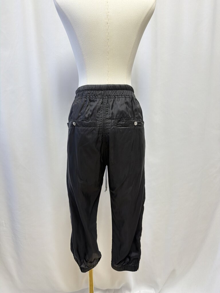 Rick Owens Black Nylon Cropped Jogger