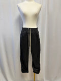 Rick Owens Black Nylon Cropped Jogger