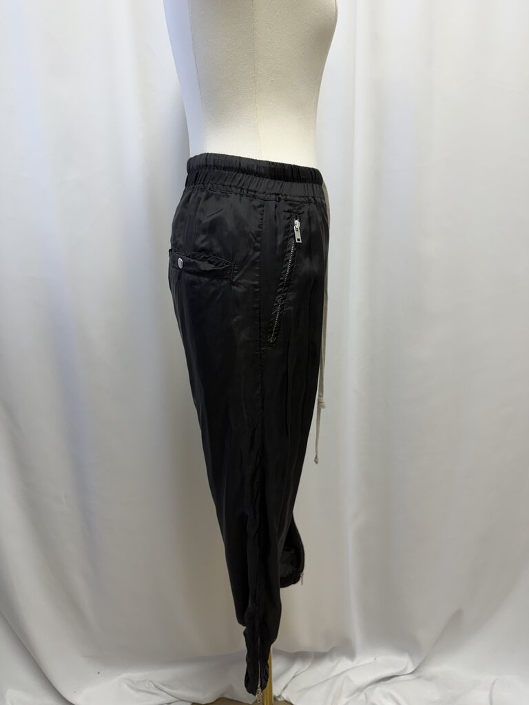 Rick Owens Black Nylon Cropped Jogger