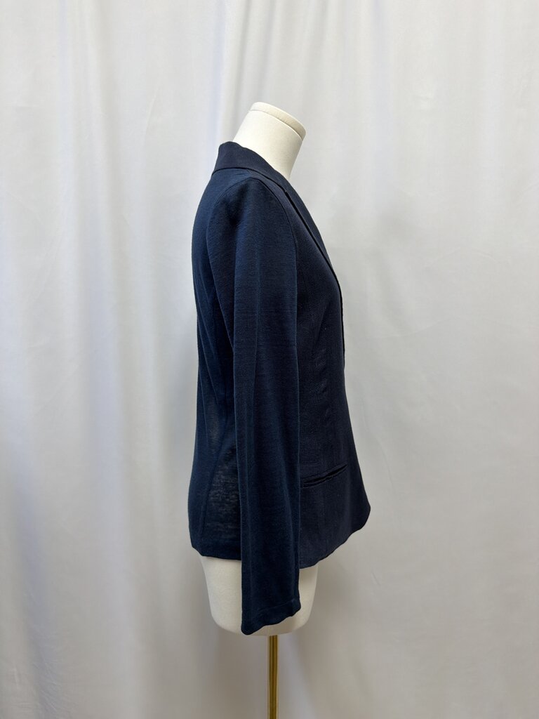 100% Capri Blue Linen Harringbone Blazer