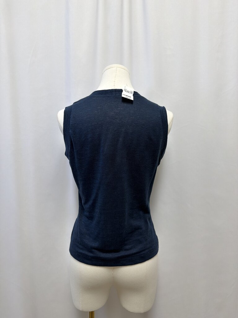 100% Capri Blue V-Neck Shell