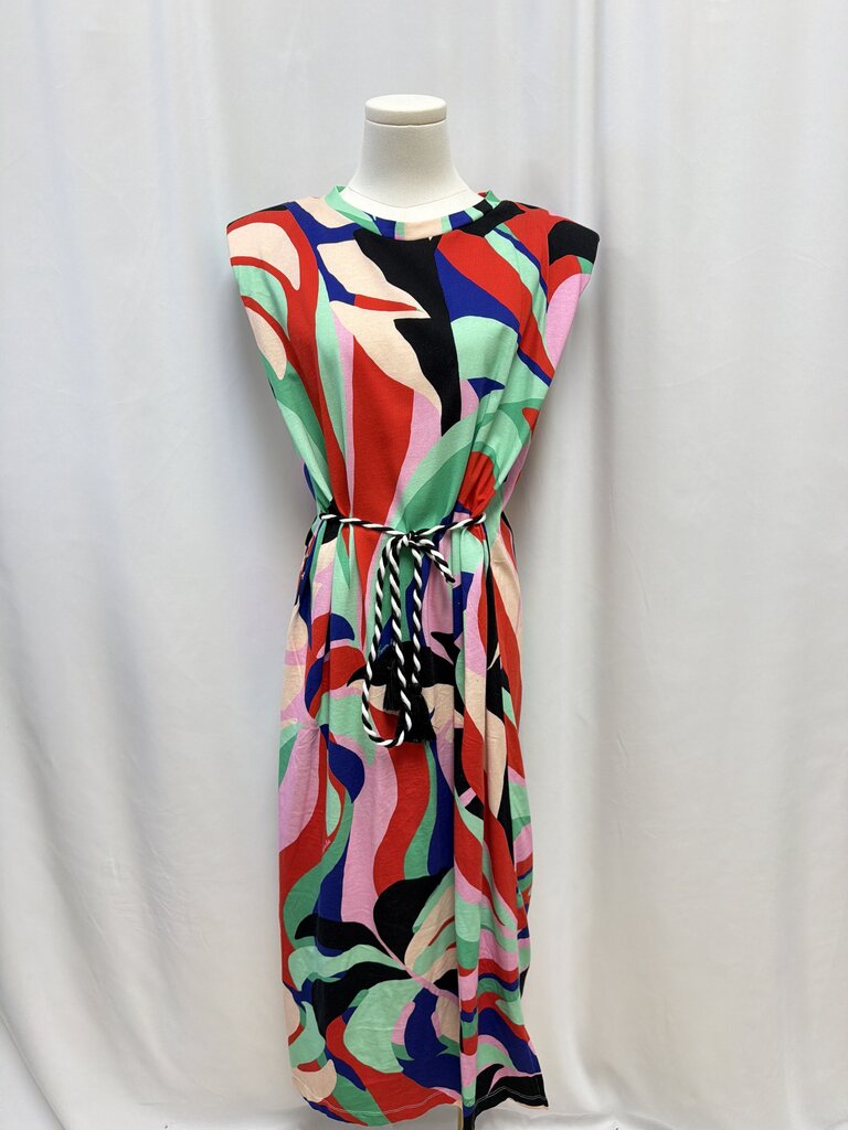 Farm Rio Multi Print Belted Kaftan