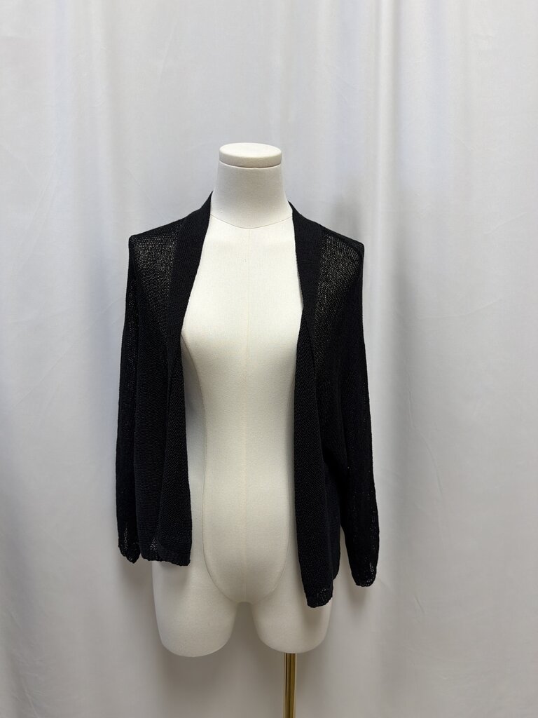 Eileen Fisher Black Knit Open Cardigan