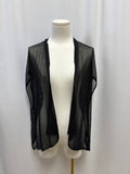 Eileen Fisher Black Knit Open Vest