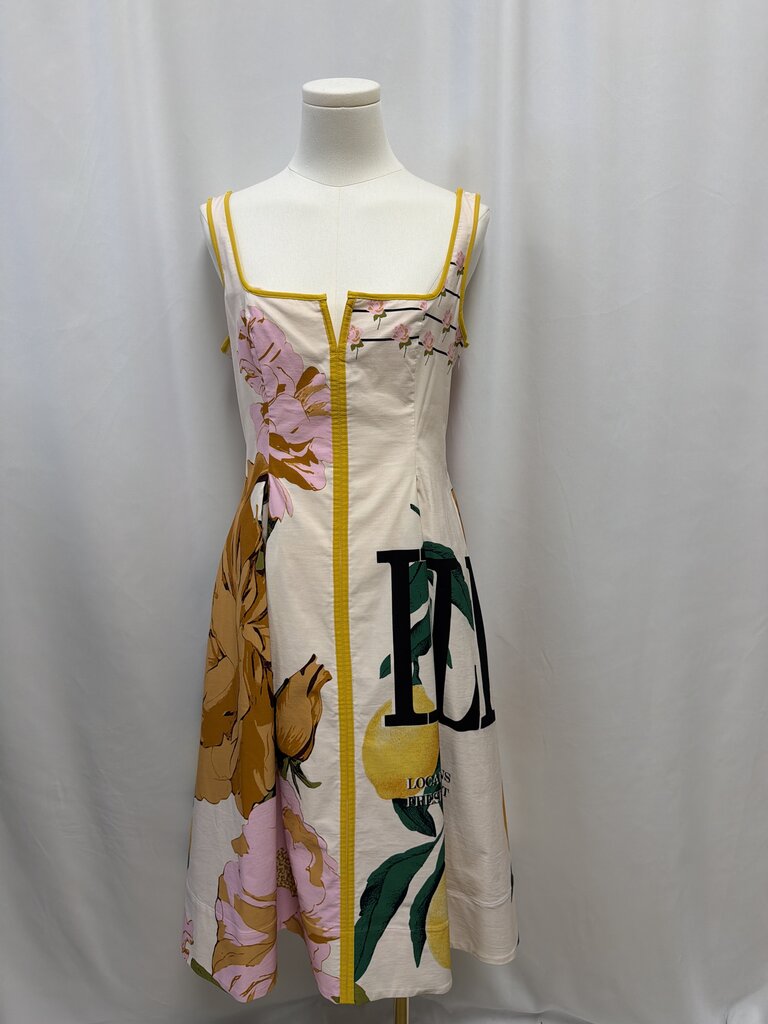 Maeve White Floral Tank Full Skirt Dress