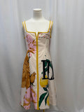 Maeve White Floral Tank Full Skirt Dress