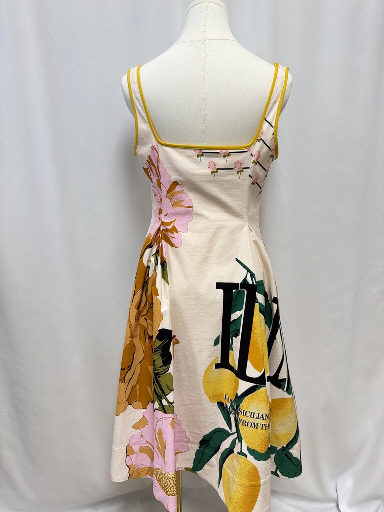 Maeve White Floral Tank Full Skirt Dress
