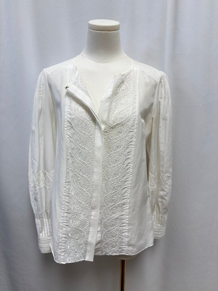 Kobi Halperin White Embroidered Blouse