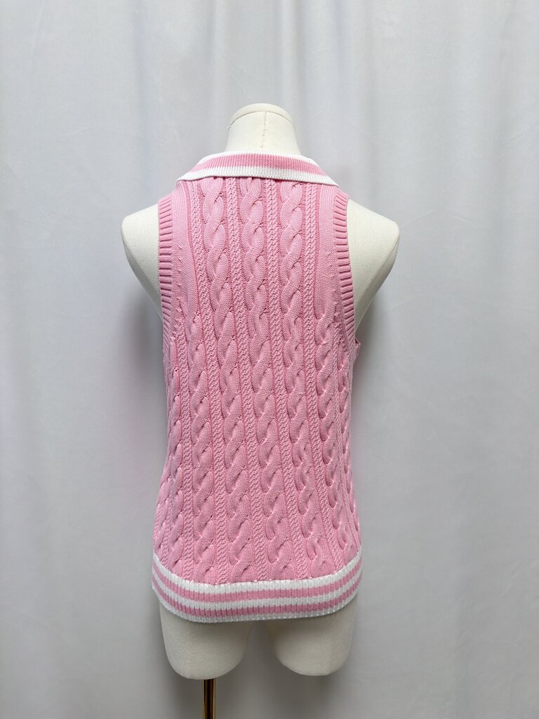 Lilly Pulitzer Pink Cable Knit Polo NWT