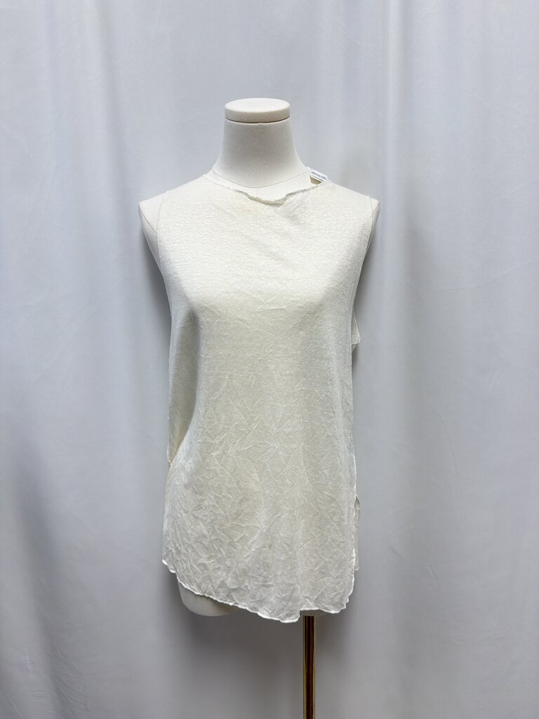 Massimo Dutti White Sleeveless Knit Top