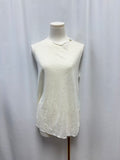 Massimo Dutti White Sleeveless Knit Top