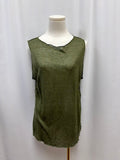 Massimo Dutti Olive Sleeveless Knit Top
