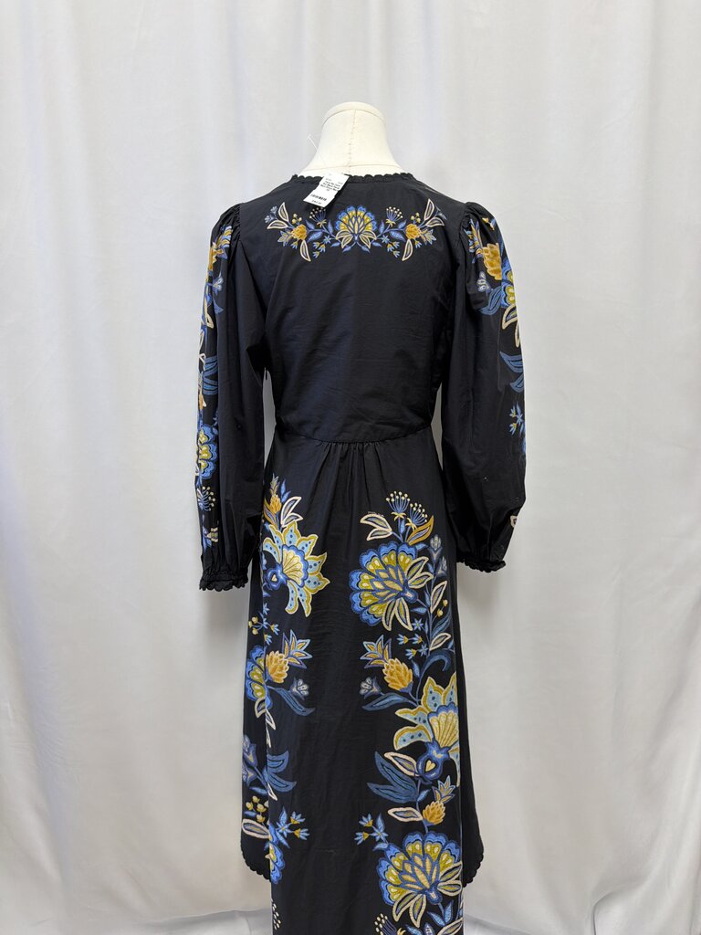 Farm Rio Black Floral Maxi Dress