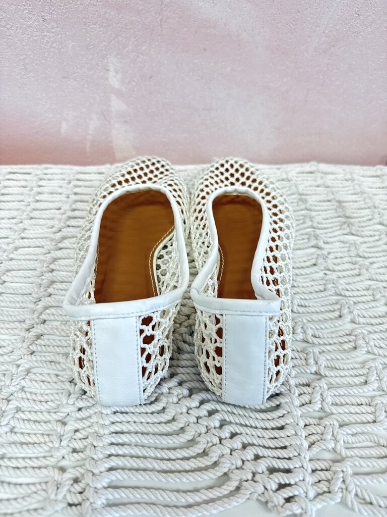 Staud Cream Mesh Flat