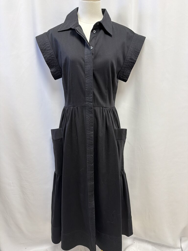 Julia Amory Black Belted Maxi Shirt Dress