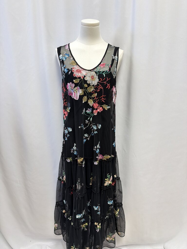 Johnny Was x Biya Black Embroidered Sundress