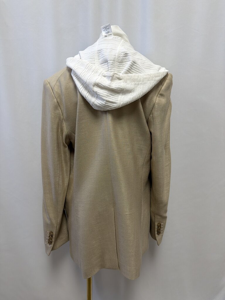 Veronica Beard Tan Blazer w/ White Knit and Denim Dickies