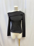 rag & bone ribbed off the shoulder long sleeve top
