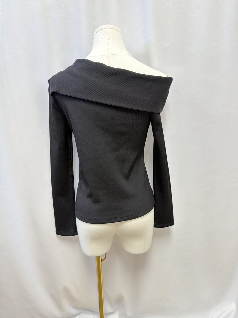 rag & bone ribbed off the shoulder long sleeve top