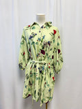 Maeve Mint Green Floral Belted Mini Dress