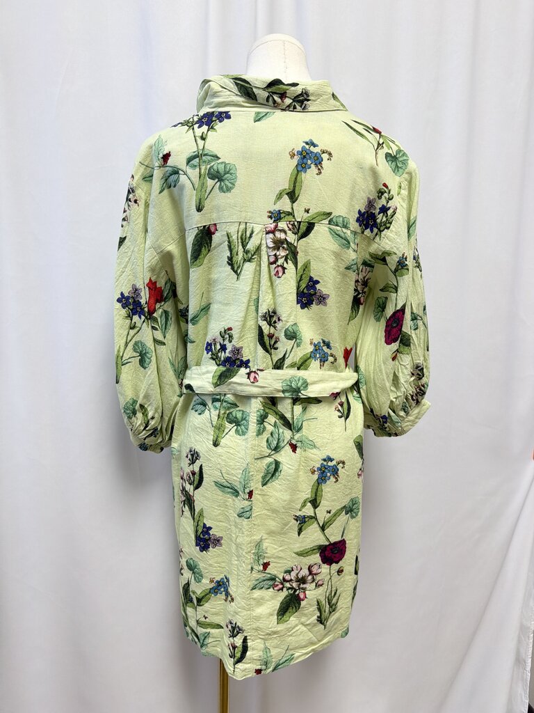 Maeve Mint Green Floral Belted Mini Dress
